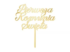 Akrylowy topper PIERWSZA KOMUNIA ŚWIĘTA