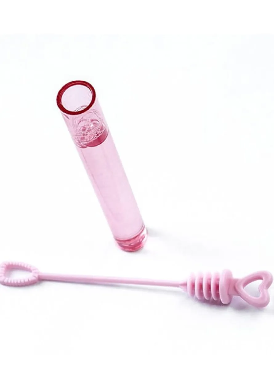Bańki mydlane na ślub SERDUSZKO różowe