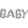 Balon BABY foliowy srebrny (66cm x 22cm)