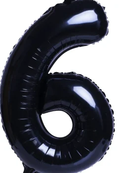 Balon foliowy CYFRA 6 czarny 100cm