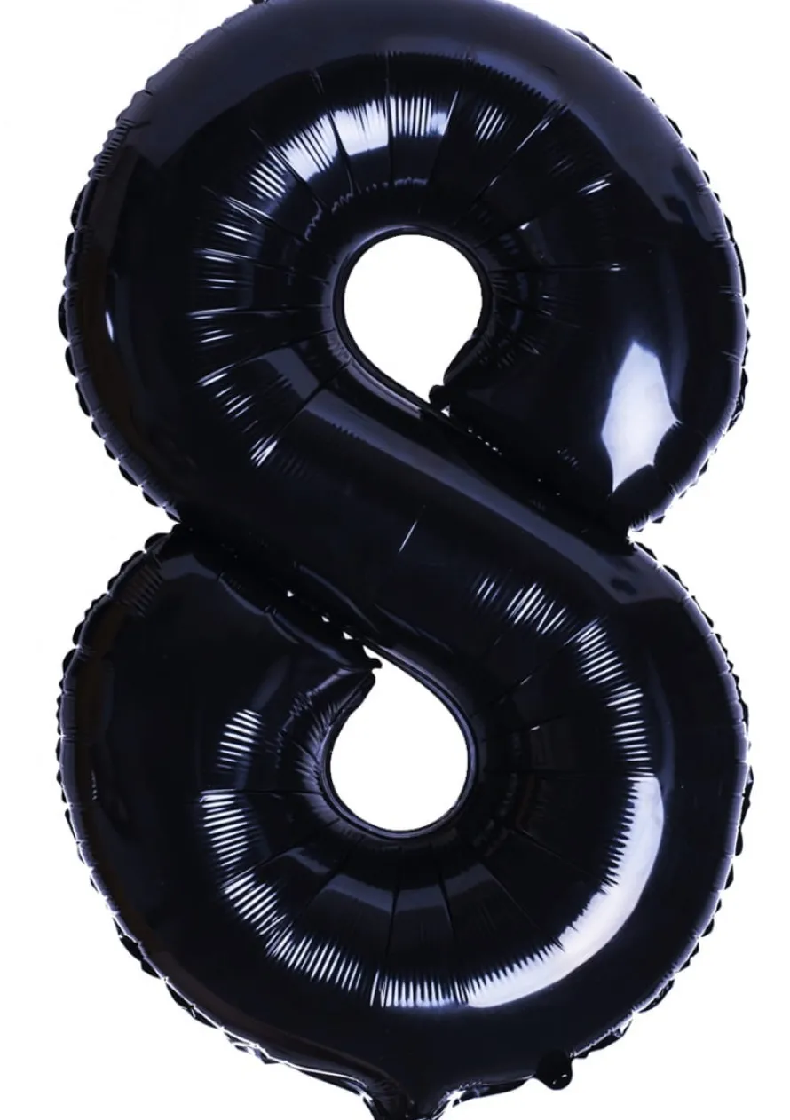 Balon foliowy CYFRA 8 czarny 100cm