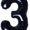 Balon foliowy CYFRA 3 czarny 100cm