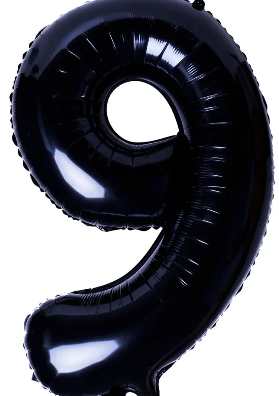 Balon foliowy CYFRA 9 czarny 100cm