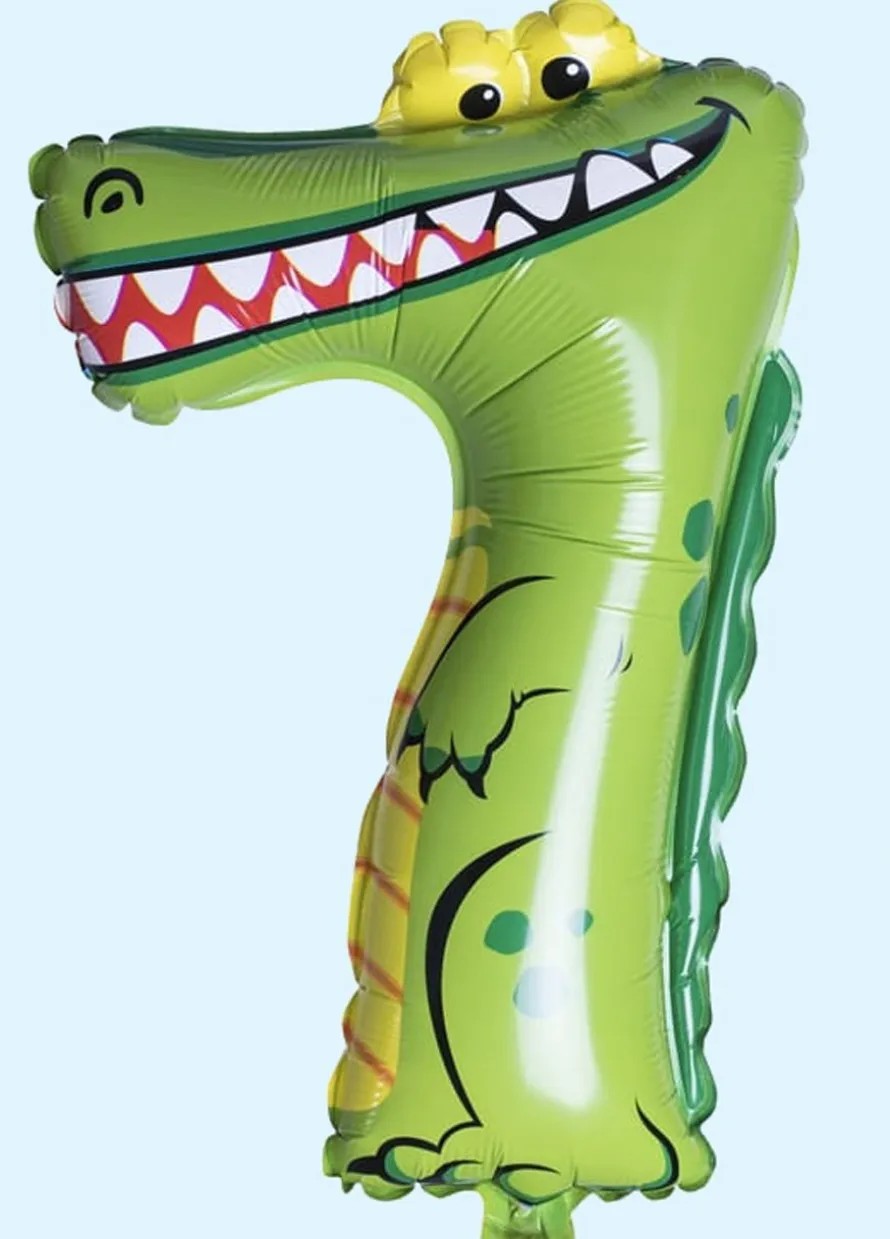 Balon foliowy CYFRA 7 krokodyl 42cm