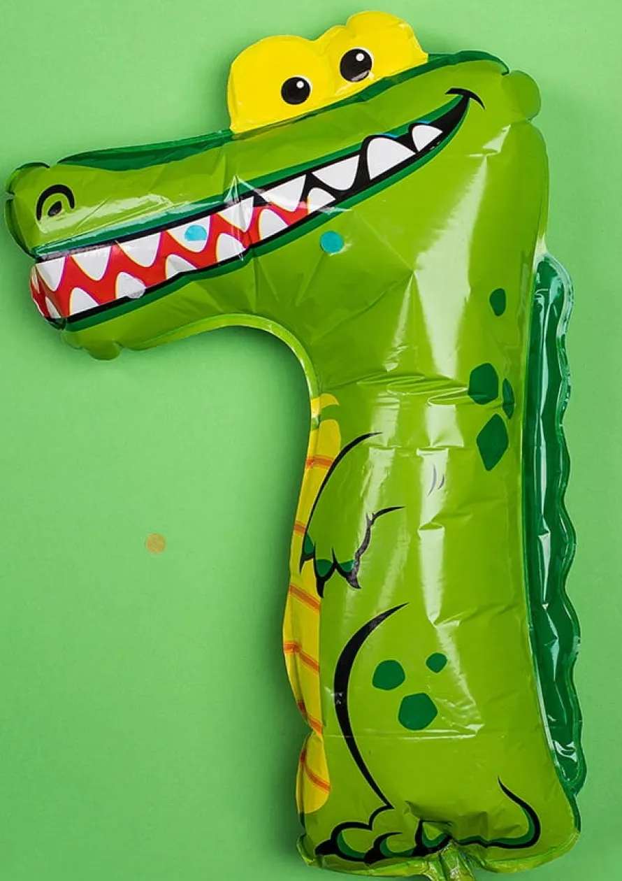 Balon foliowy CYFRA 7 krokodyl 42cm