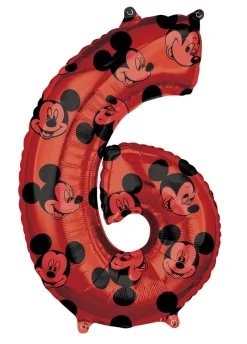 Balon foliowy CYFRA 6 Myszka Mickey