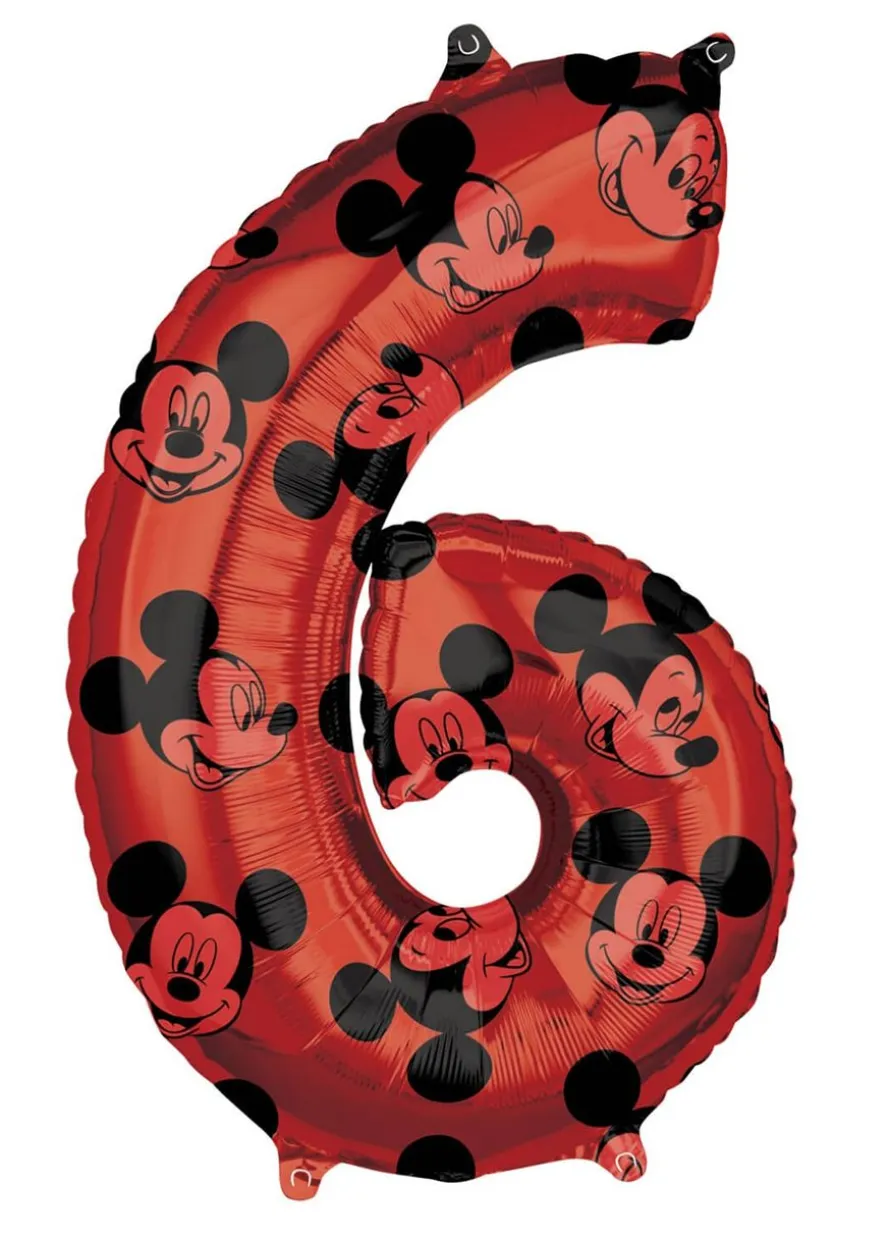 Balon foliowy CYFRA 6 Myszka Mickey