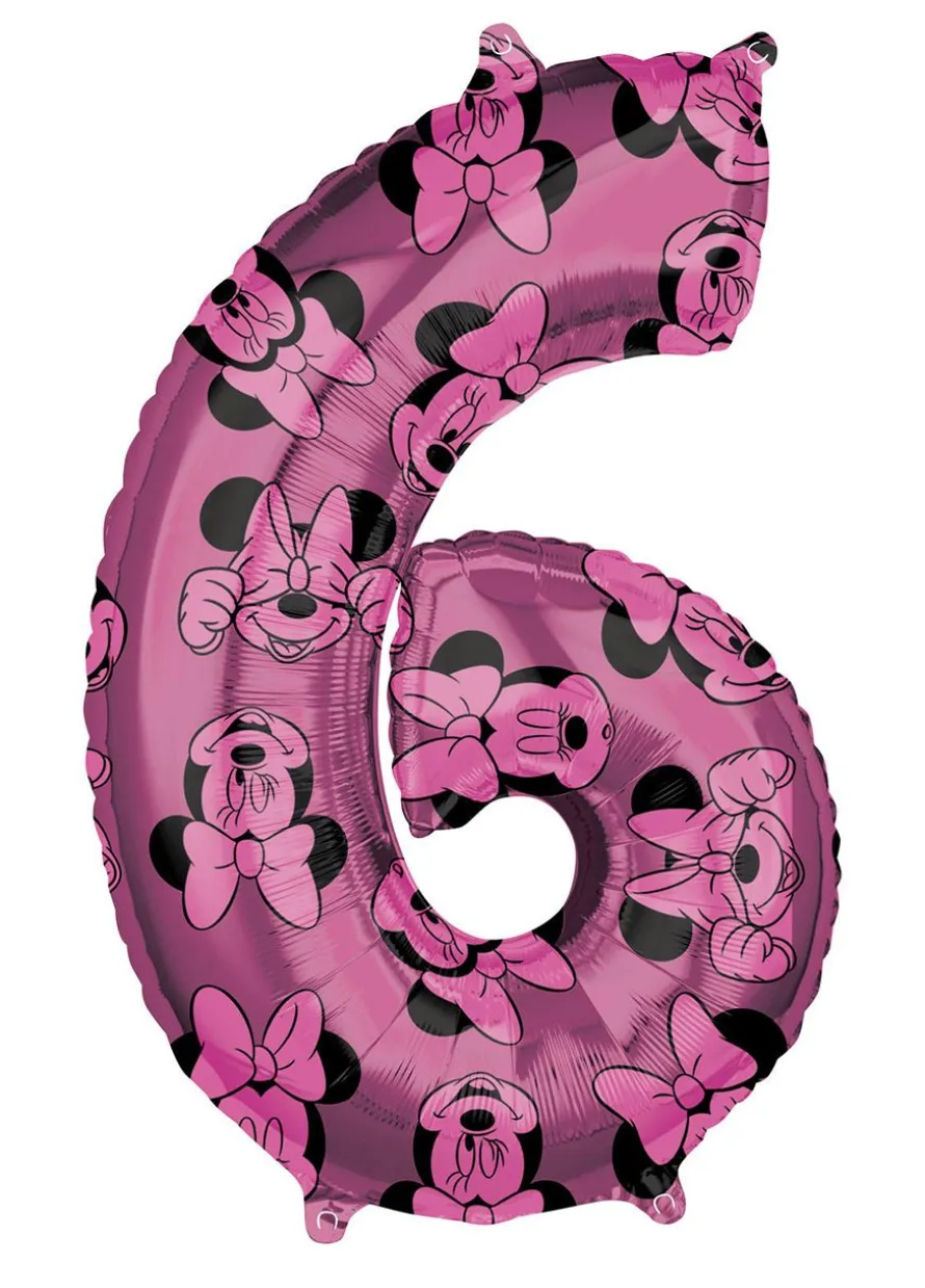 Balon foliowy CYFRA 6 Myszka Minnie