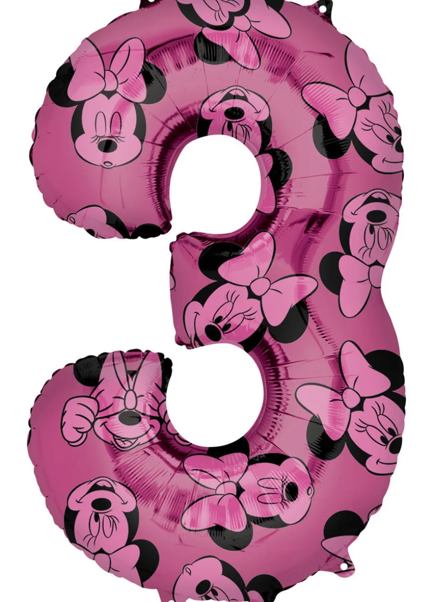 Balon foliowy CYFRA 3 Myszka Minnie