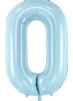 Balon foliowy CYFRA 0 niebieski 86cm