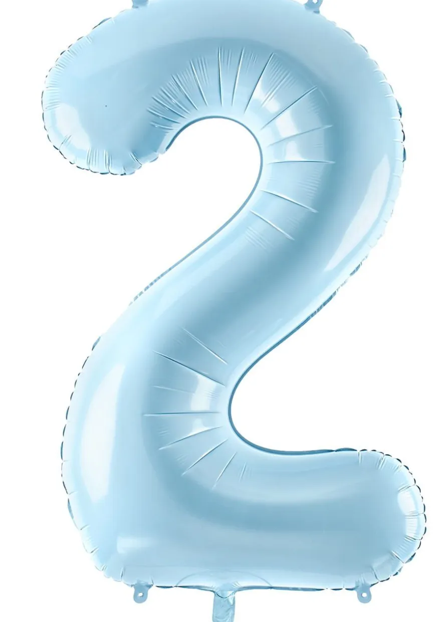 Balon foliowy CYFRA 2 niebieski 86cm