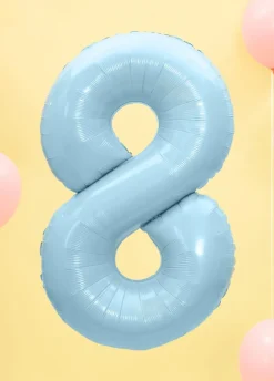 Balon foliowy CYFRA 8 niebieski 86cm
