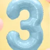 Balon foliowy CYFRA 3 niebieski 86cm