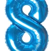 Balon foliowy CYFRA 8 niebieski 100cm