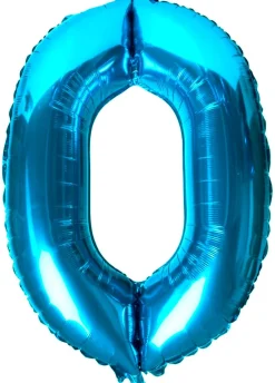 Balon foliowy CYFRA 0 niebieski 100cm