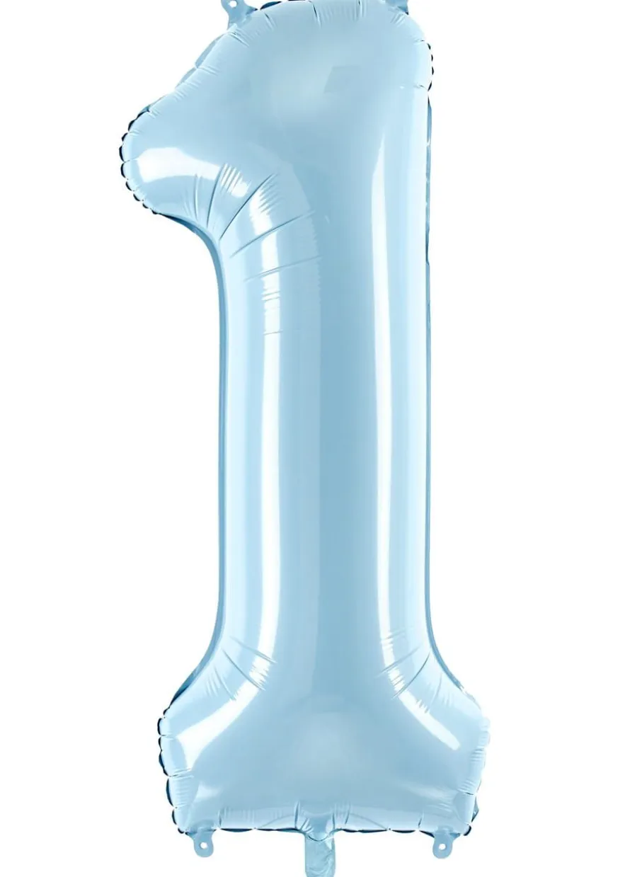 Balon foliowy CYFRA 1 niebieski 86cm