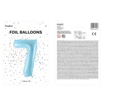 Balon foliowy CYFRA 7 niebieski 86cm