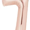 Balon foliowy CYFRA 7 różowe złoto 86cm