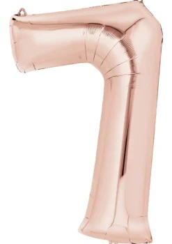 Balon foliowy CYFRA 7 różowe złoto 86cm