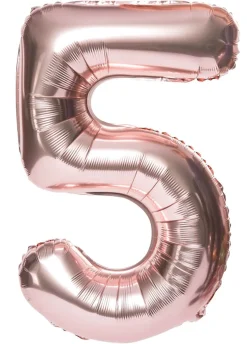 Balon foliowy CYFRA 5 różowe złoto 85cm