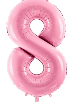 Balon foliowy CYFRA 8 różowy 86cm