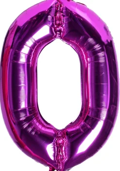 Balon foliowy CYFRA 0 różowy 100cm