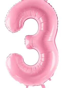 Balon foliowy CYFRA 3 różowy 86cm