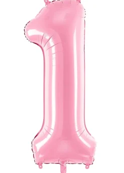 Balon foliowy CYFRA 1 różowy 86cm