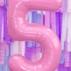 Balon foliowy CYFRA 5 różowy 86cm