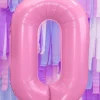 Balon foliowy CYFRA 0 różowy 86cm