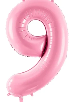 Balon foliowy CYFRA 9 różowy 86cm