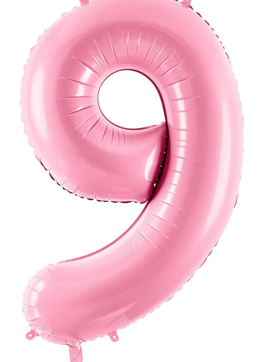 Balon foliowy CYFRA 9 różowy 86cm
