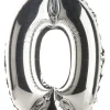 Balon foliowy CYFRA 0 srebrny 85cm