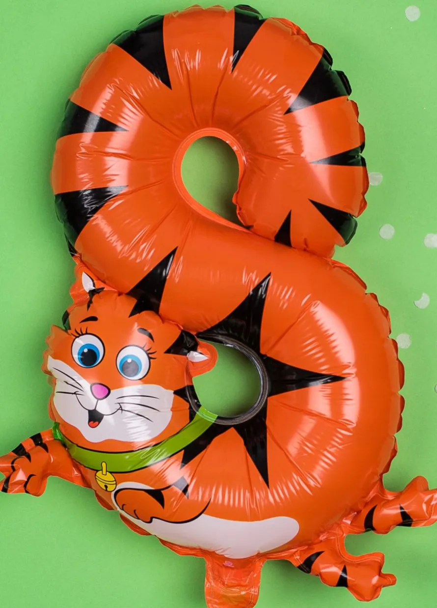 Balon foliowy CYFRA 8 tygrysek 42cm