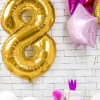 Balon foliowy CYFRA 8 złoty 86cm