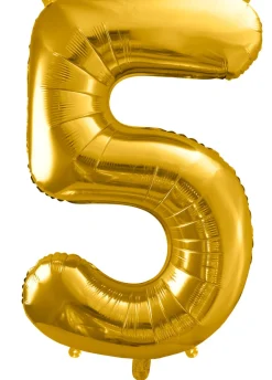 Balon foliowy CYFRA 5 złoty 86cm