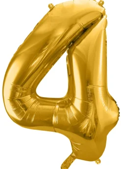 Balon foliowy CYFRA 4 złoty 86cm