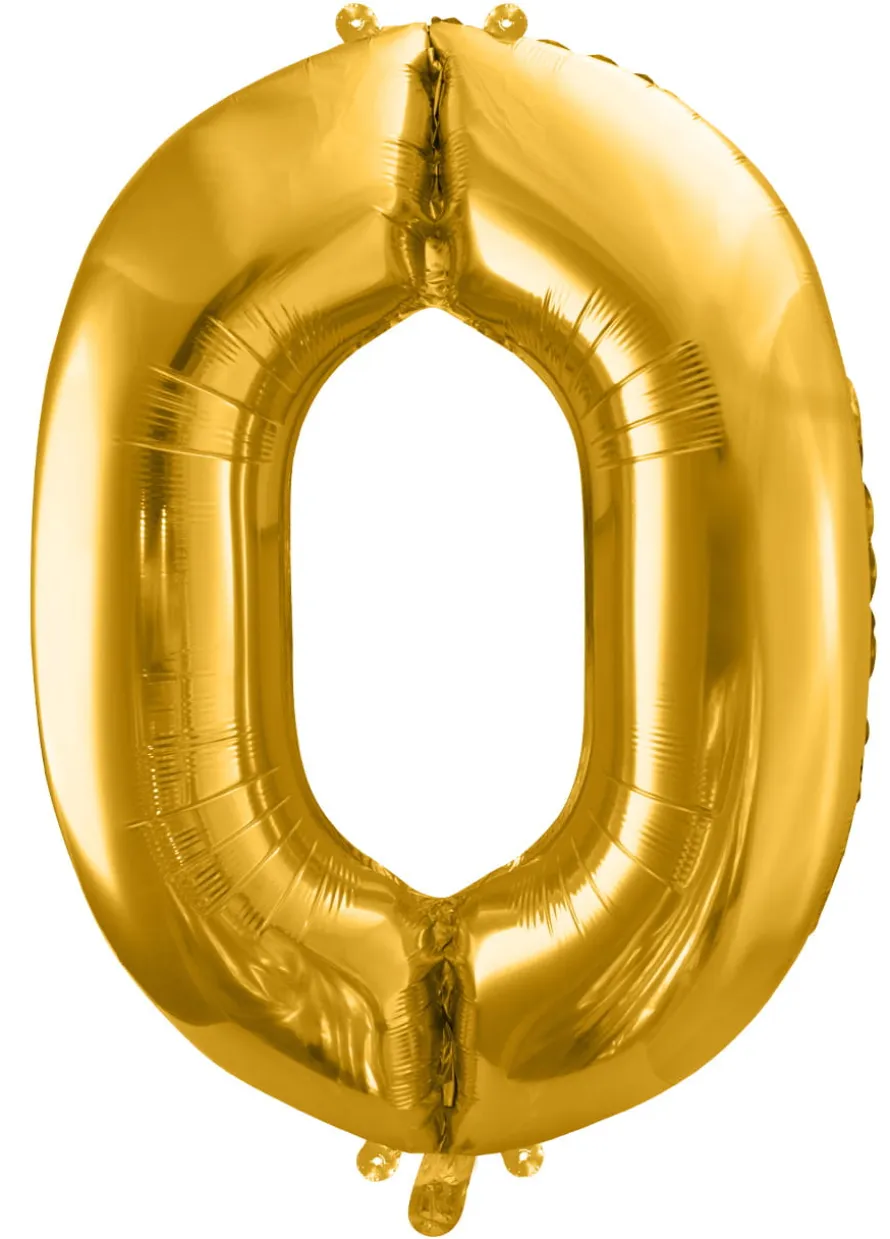 Balon foliowy CYFRA 0 złoty 86cm