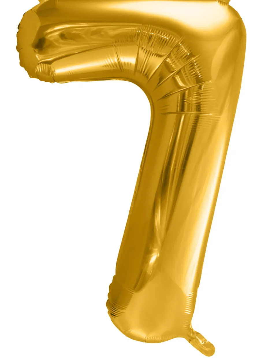 Balon foliowy CYFRA 7 złoty 86cm