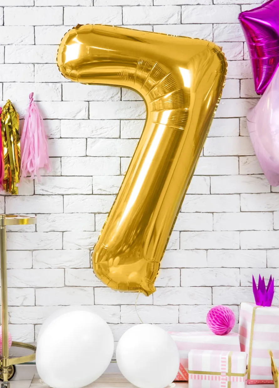 Balon foliowy CYFRA 7 złoty 86cm