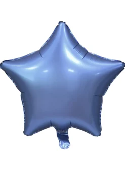 Balon foliowy GWIAZDA SATYNOWA niebieski 48cm