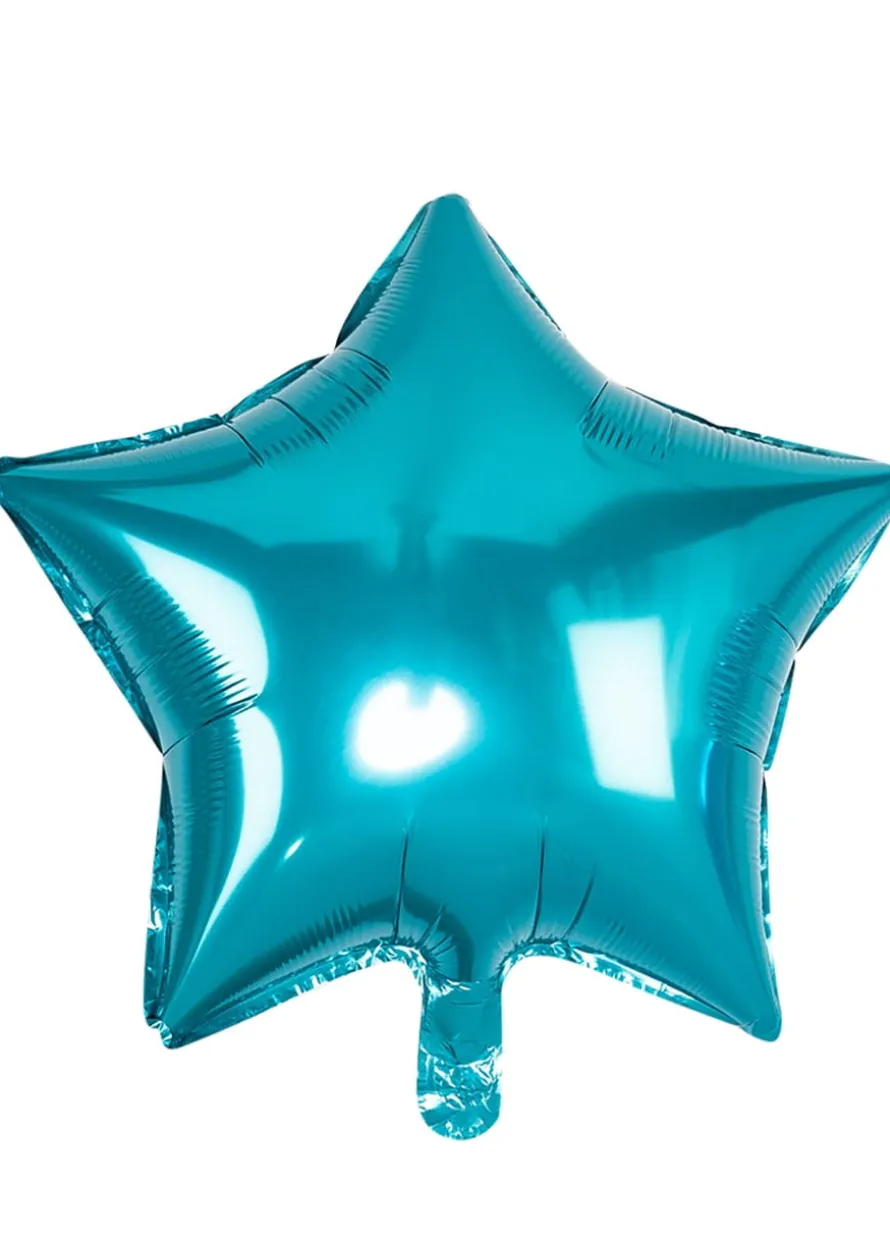 Balon foliowy GWIAZDA turkusowy 45cm