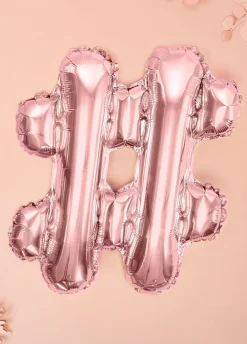 Balon foliowy HASHTAG różowe złoto 35cm