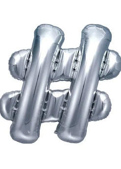 Balon foliowy HASHTAG srebrny 35cm