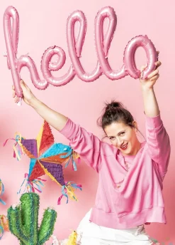 Balon foliowy HELLO różowy