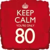 Balon foliowy KEEP CALM 80 urodziny 45cm