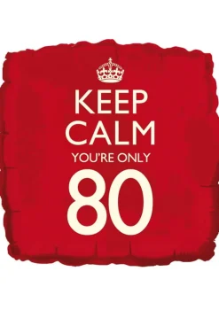 Balon foliowy KEEP CALM 80 urodziny 45cm