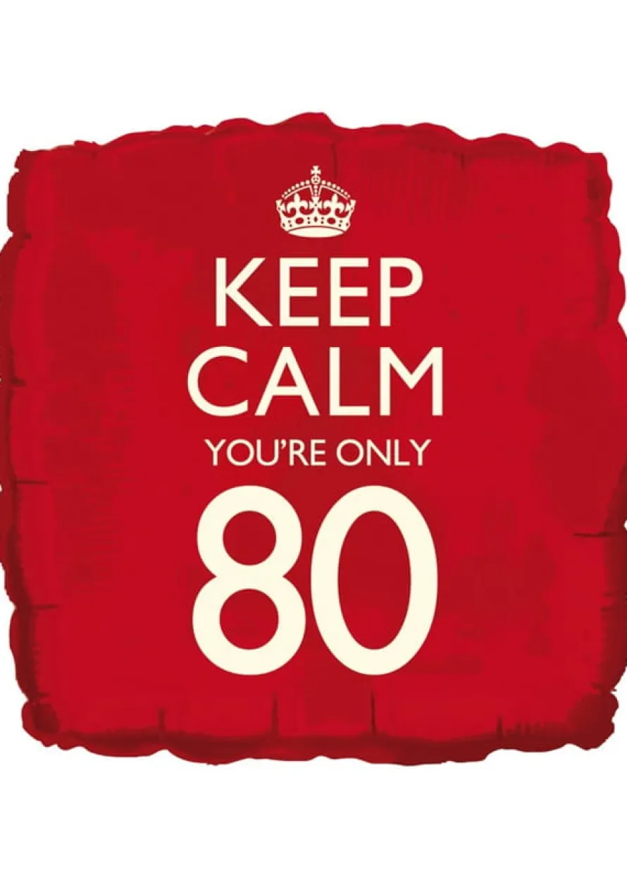 Balon foliowy KEEP CALM 80 urodziny 45cm