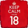 Balon foliowy KEEP CALM 18 urodziny 45cm