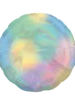 Balon foliowy KOŁO pastelowy holograficzny 55cm